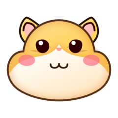 How Hamster emoji looks on Emojidex.