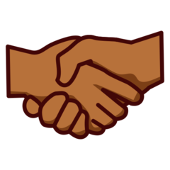 How Handshake: Medium-Dark Skin Tone emoji looks on Emojidex.