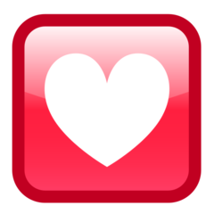 How Heart Decoration emoji looks on Emojidex.