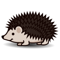 Bagaimana Hedgehog emoji terlihat di Emojidex.