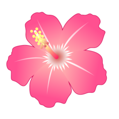 Hvordan Hibiscus emoji ser ud på Emojidex.