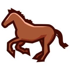 How Horse emoji looks on Emojidex.