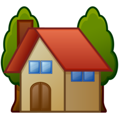 Bagaimana House with Garden emoji terlihat di Emojidex.