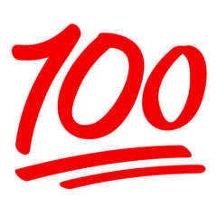 How Hundred Points emoji looks on Emojidex.