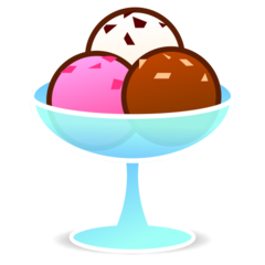 Bagaimana Ice Cream emoji terlihat di Emojidex.