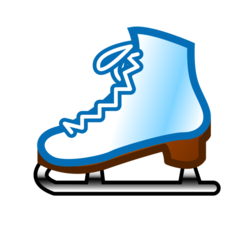 Bagaimana Ice Skate emoji terlihat di Emojidex.