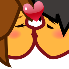 亲吻 表情符号在 emojidex 上的外观