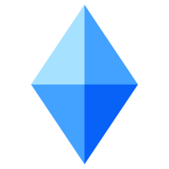 How Large Blue Diamond emoji looks on Emojidex.