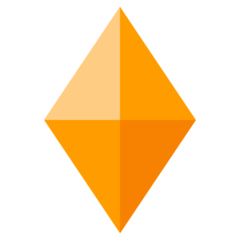 How Large Orange Diamond emoji looks on Emojidex.