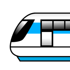 Bagaimana Light Rail emoji terlihat di Emojidex.