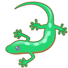 How Lizard emoji looks on Emojidex.