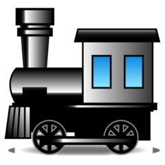 Bagaimana Locomotive emoji terlihat di Emojidex.