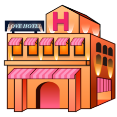 How Love Hotel emoji looks on Emojidex.