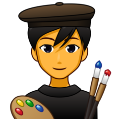 A quoi ressemblent les emoji Artiste homme sur Emojidex.