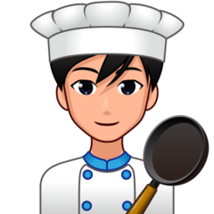 How Man Cook: Medium-Light Skin Tone emoji looks on Emojidex.