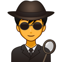 How Man Detective emoji looks on Emojidex.