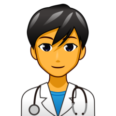 Bagaimana Man Health Worker emoji terlihat di Emojidex.