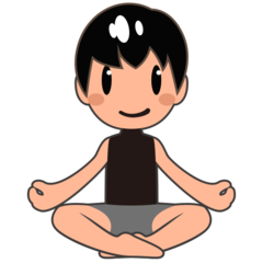 Bagaimana Man in Lotus Position: Medium-Light Skin Tone emoji terlihat di Emojidex.