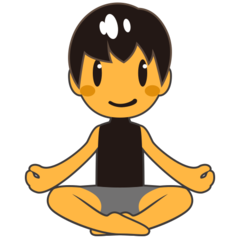 How Man in Lotus Position emoji looks on Emojidex.