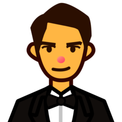 How Man in Tuxedo emoji looks on Emojidex.