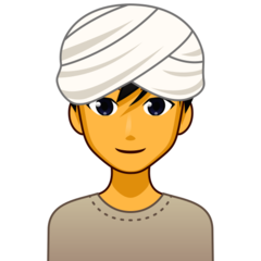 Hur Man i turban emoji ser ut på Emojidex.