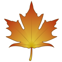 Bagaimana Maple Leaf emoji terlihat di Emojidex.