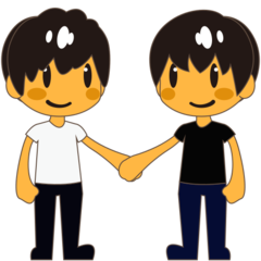 Bagaimana Men Holding Hands emoji terlihat di Emojidex.