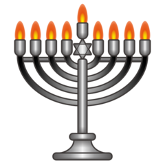 Bagaimana Menorah emoji terlihat di Emojidex.