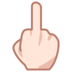 Bagaimana Middle Finger: Light Skin Tone emoji terlihat di Emojidex.