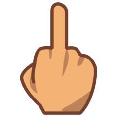 How Middle Finger: Medium Skin Tone emoji looks on Emojidex.