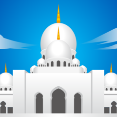 Bagaimana Mosque emoji terlihat di Emojidex.