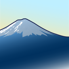 How Mount Fuji emoji looks on Emojidex.