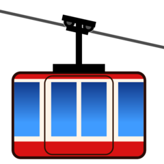 Bagaimana Mountain Cableway emoji terlihat di Emojidex.