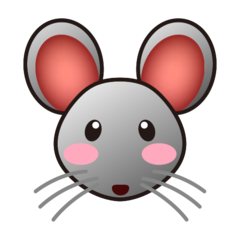 Bagaimana Mouse Face emoji terlihat di Emojidex.