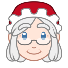 A quoi ressemblent les emoji Mère Noël: peau claire sur Emojidex.