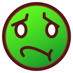 How Nauseated Face emoji looks on Emojidex.