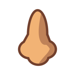 How Nose: Medium Skin Tone emoji looks on Emojidex.