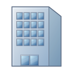 How Office Building emoji looks on Emojidex.