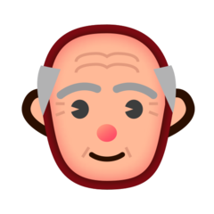 How Old Man: Medium-Light Skin Tone emoji looks on Emojidex.