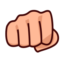 How Oncoming Fist: Medium-Light Skin Tone emoji looks on Emojidex.