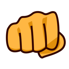 Bagaimana Oncoming Fist emoji terlihat di Emojidex.