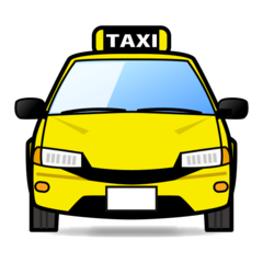 How Oncoming Taxi emoji looks on Emojidex.