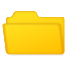 How Open File Folder emoji looks on Emojidex.