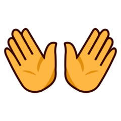 How Open Hands emoji looks on Emojidex.