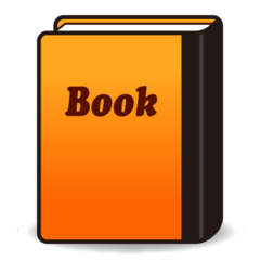 How Orange Book emoji looks on Emojidex.