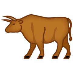 Bagaimana Lembu emoji terlihat di Emojidex.