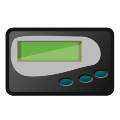 How Pager emoji looks on Emojidex.