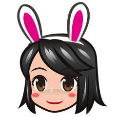 Emojidex에서토끼 귀를 쓰고 춤추는 사람들: 연한 갈색 피부그림 이모티콘이 어떻게 보이는지.