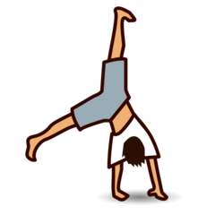 How Person Cartwheeling: Medium Skin Tone emoji looks on Emojidex.