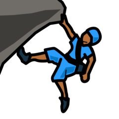 How Person Climbing: Medium-Dark Skin Tone emoji looks on Emojidex.